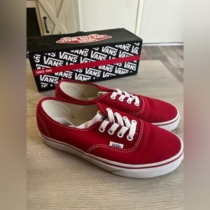 Red Vans Authentic